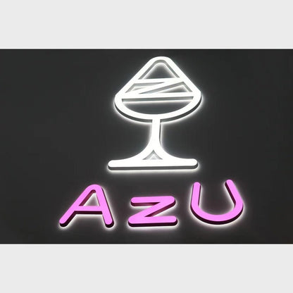 Azu 3D Frontlit And Backlit Channel Letter Led Light Sign - Shineneon