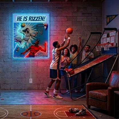 ShineNeon™ He Is Rizzin Comic Poster Neon Sign USB Power