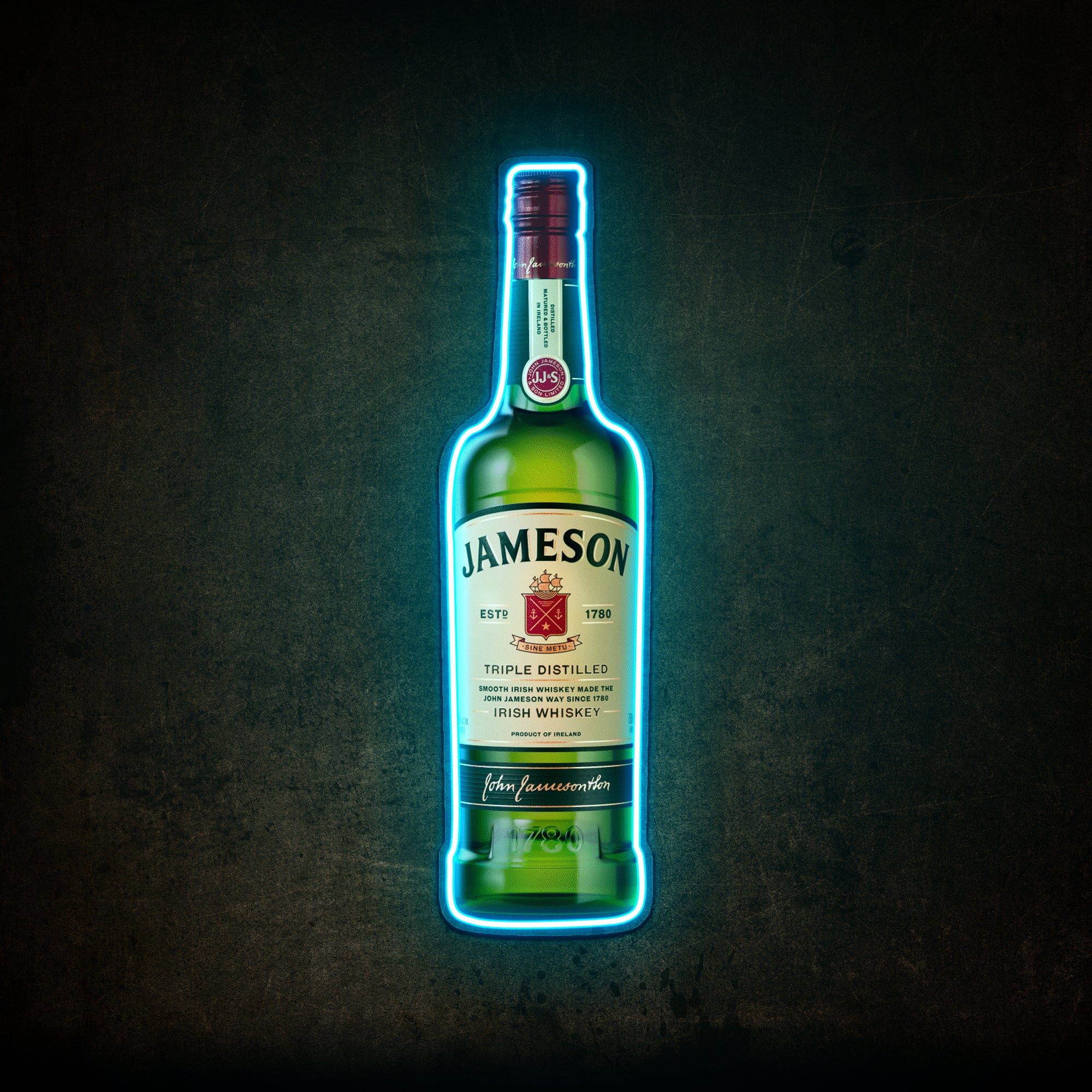 Jameson Whiskey USB LED Neon Sign Bar Decor Man Cave Home Wall Art