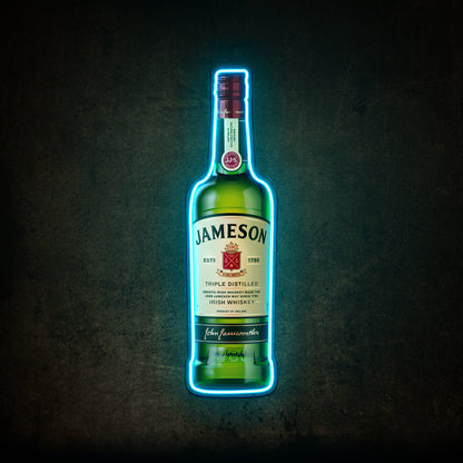 Jameson Whiskey USB LED Neon Sign Bar Decor Man Cave Home Wall Art