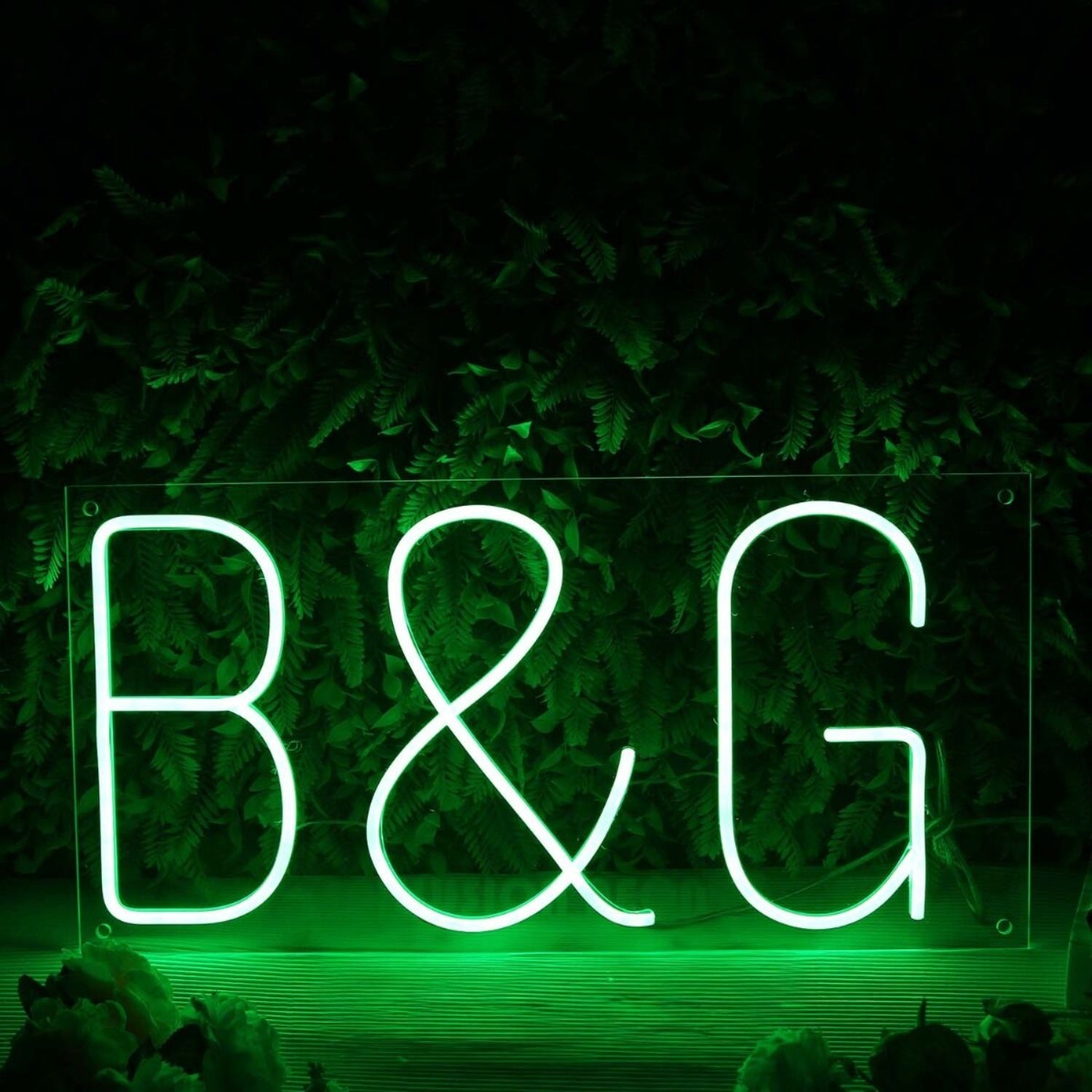 B And G Green Neon Sign | Shineneon