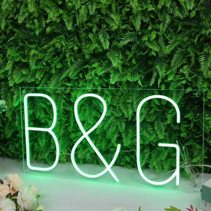 B And G Green Neon Sign | Shineneon