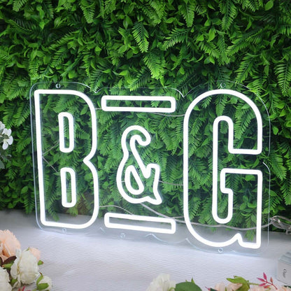 B And G White Led Neon Sign | Shineneon