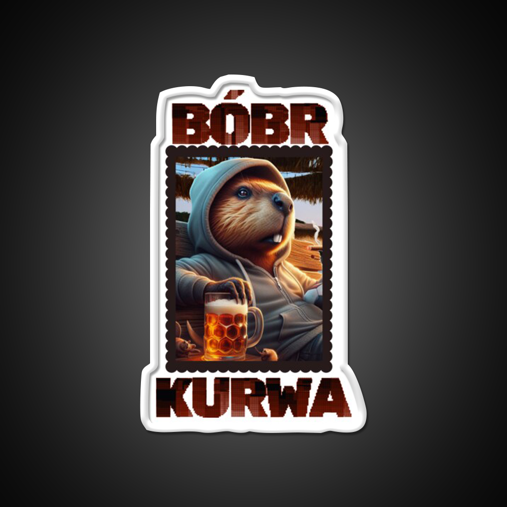 Bobr Kurwa Loves Beer And Football Beer Bar Decor Led Neon Sign Rgb Color - LED neon sign view 10
