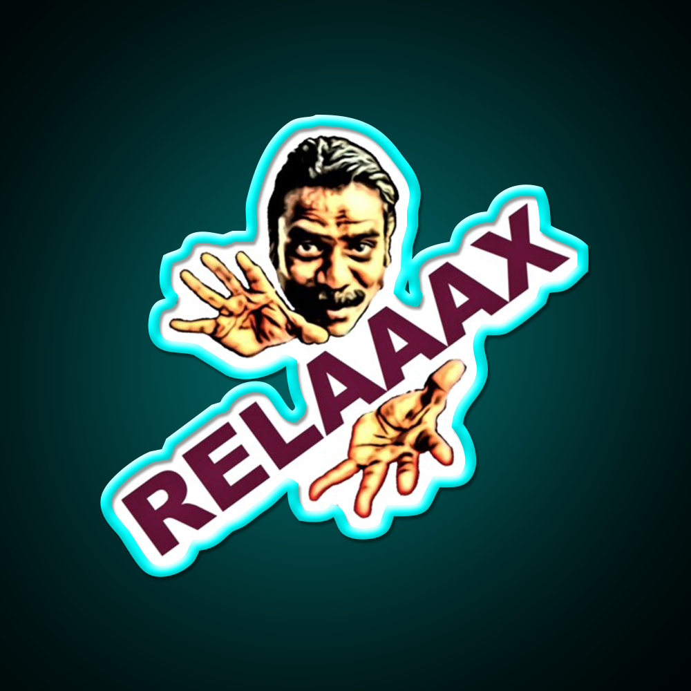 Baba Sen Barber Relaaax Asmr Massage Barber Shop Haircut Led Neon Sign - Size and dimension reference
