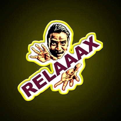 Baba Sen Barber Relaaax Asmr Massage Barber Shop Haircut Led Neon Sign - Custom LED neon sign front view