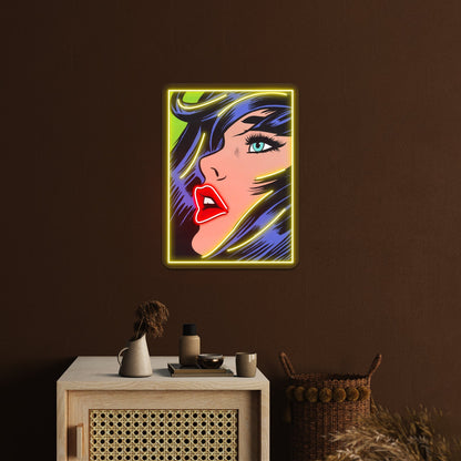 Babe Comic Girl Artwork Led Neon Sign - Shineneon