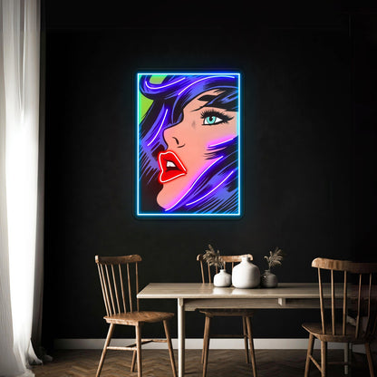 Babe Comic Girl Artwork Led Neon Sign - Shineneon