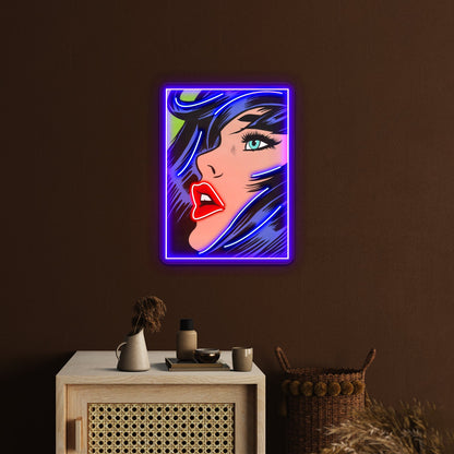 Babe Comic Girl Artwork Led Neon Sign - Shineneon