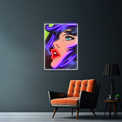 Babe Comic Girl Artwork Led Neon Sign - Shineneon