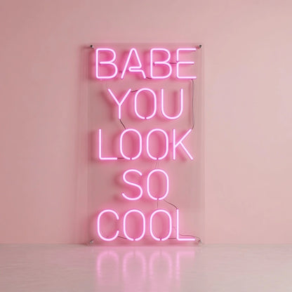 Babe You Look So Cool Business LED Neon Sign - 01 Original Product Image