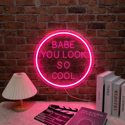 Babe You Look So Cool LED Neon Sign - 01 Original Product Image