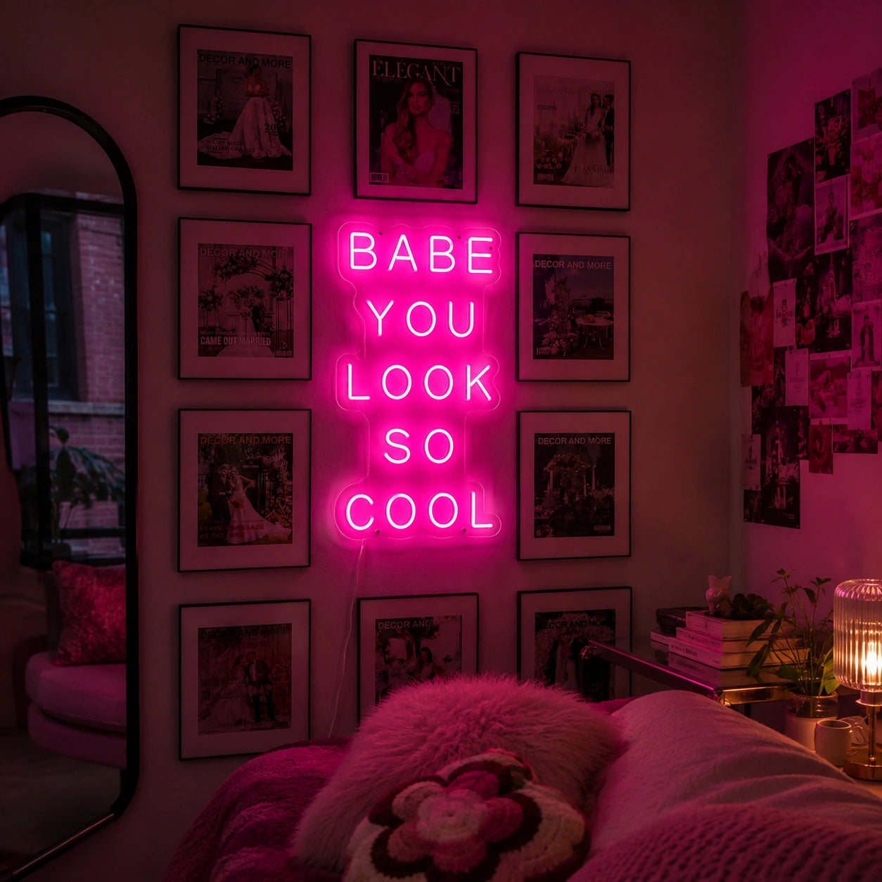 Babe You Look So Cool LED Neon Sign Wall Neon Sign - 03 Real Lifestyle Scene