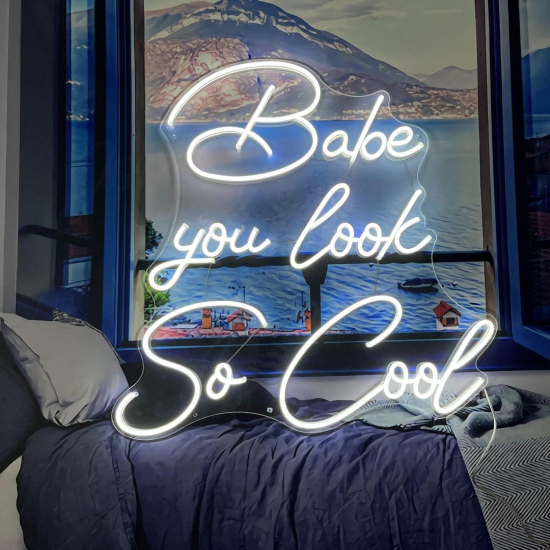 Babe You Look So Cool Led Sign Business Neon Signs Wall Decor