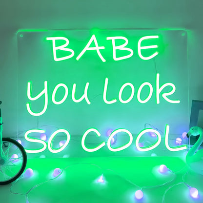 Babe Youre Absolutely Cool Vibrant Neon Sign | Shineneon