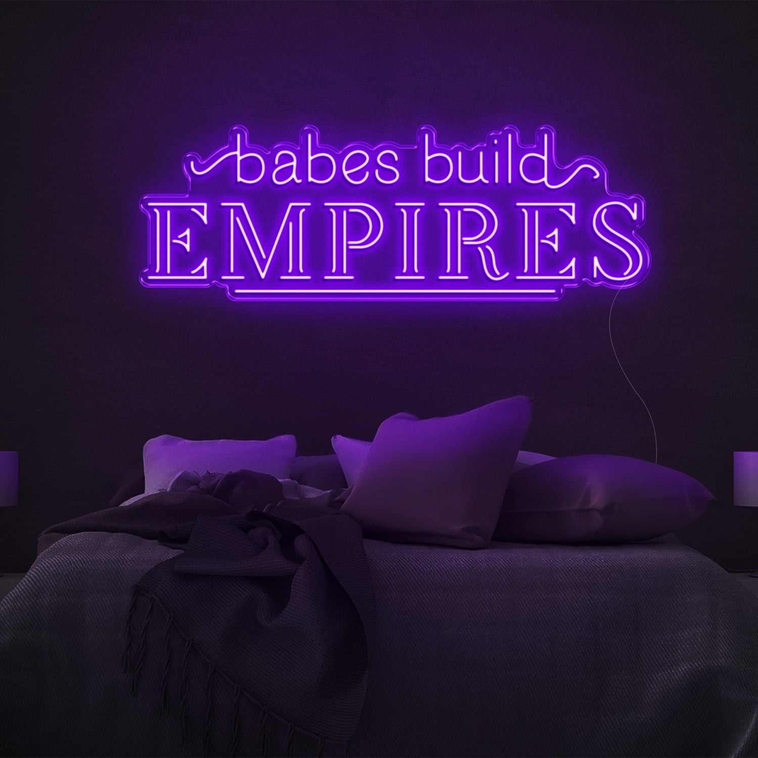 Babes Build Empires Hot Pink Led Neon Sign For Bedroom Wall Decor | Shineneon