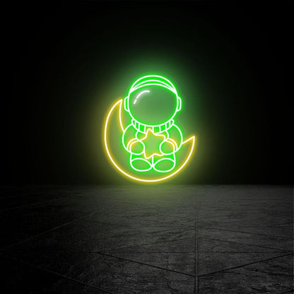 Baby Astronaut Led Neon Sign For Home Decparties And More - Shineneon