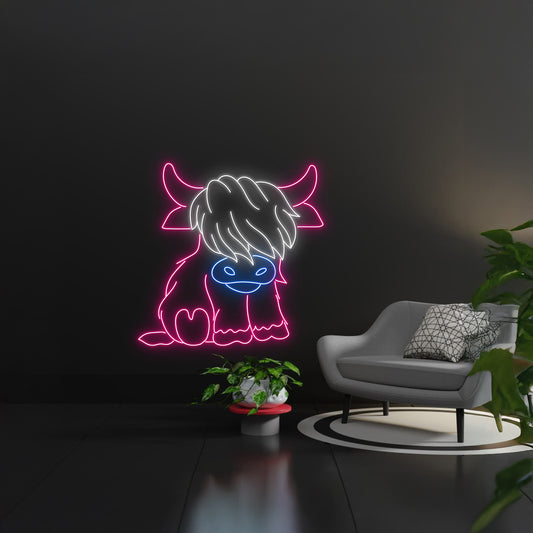 Baby Cow Led Sign