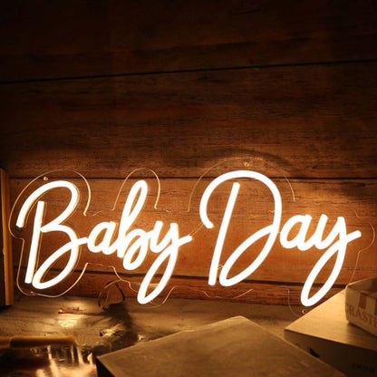Baby Day Yellow Led Neon Sign - Shineneon