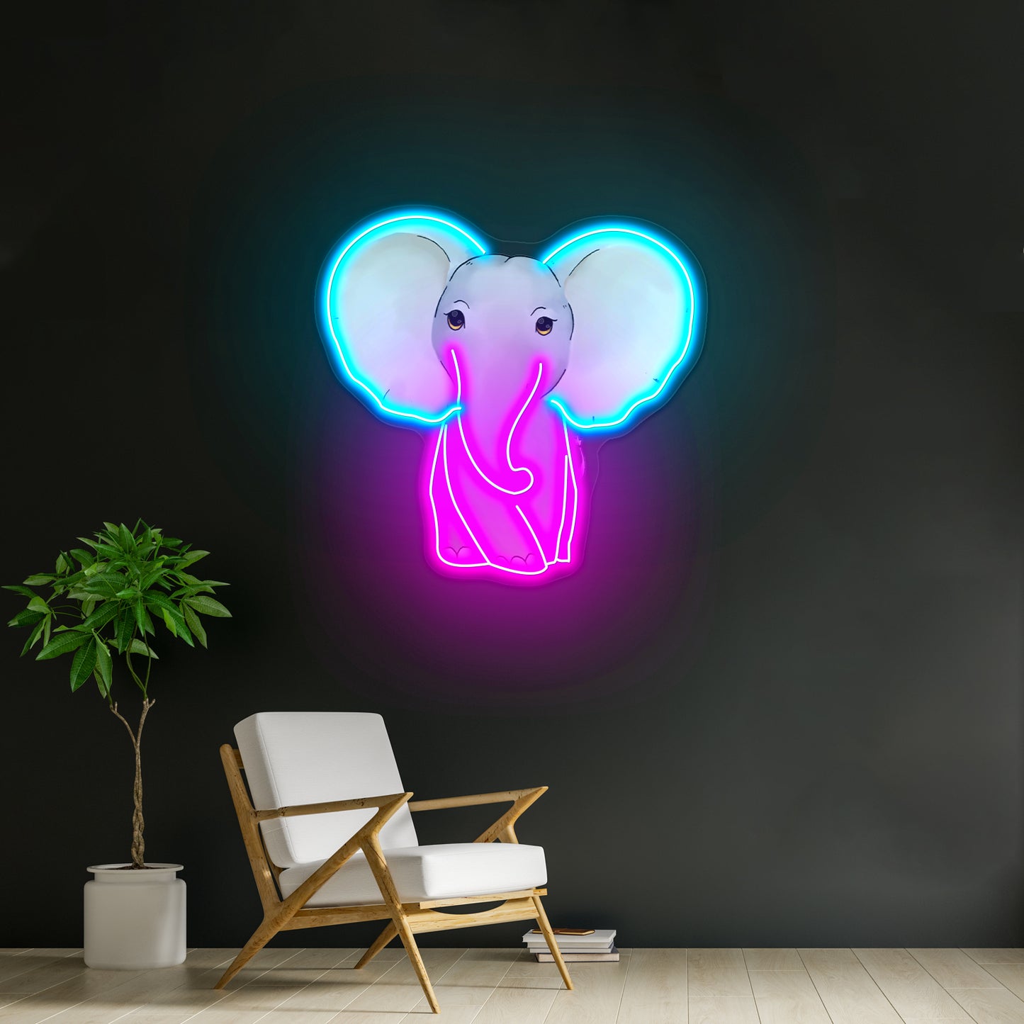 Baby Elephant Neon Signs For Home Decor