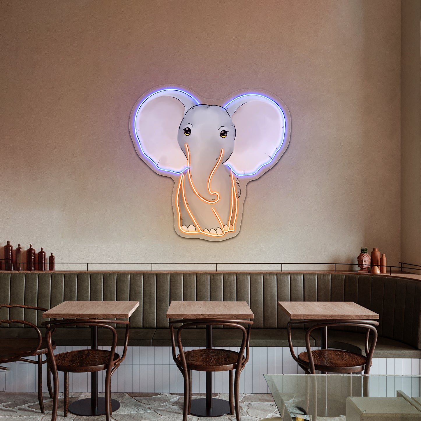 Baby Elephant Neon Signs For Home Decor