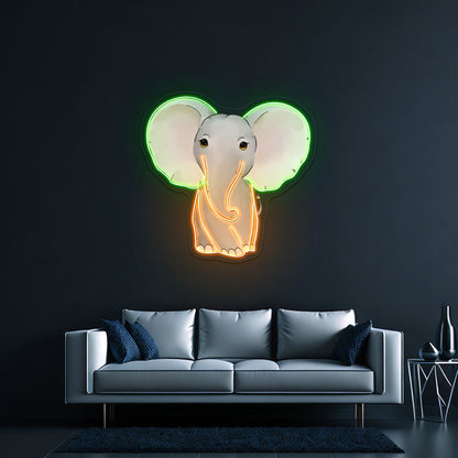 Baby Elephant Neon Signs For Home Decor