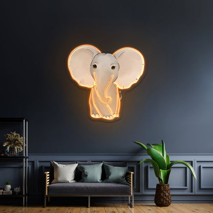 Baby Elephant Neon Signs For Home Decor