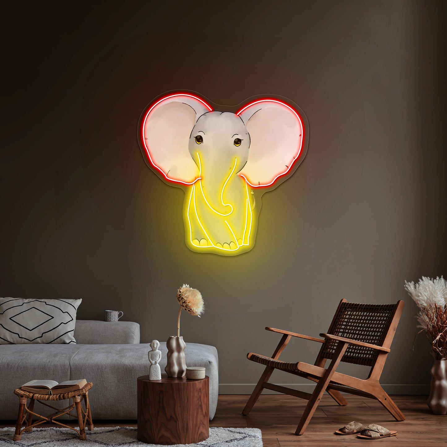 Baby Elephant Neon Signs For Home Decor