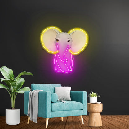 Baby Elephant Neon Signs For Home Decor