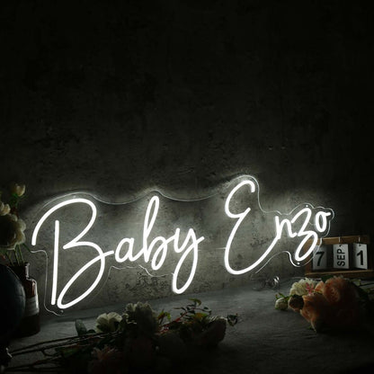 Baby Enzo White Neon Sign | Shineneon