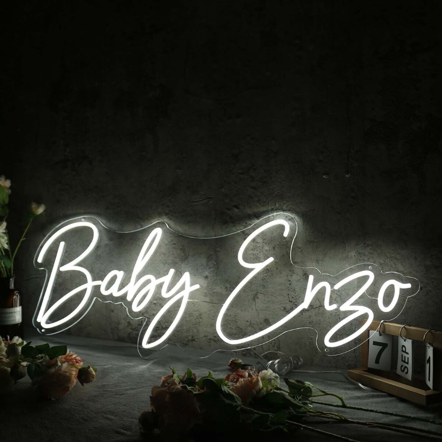 Baby Enzo White Neon Sign | Shineneon