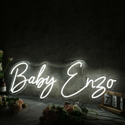 Baby Enzo White Neon Sign | Shineneon