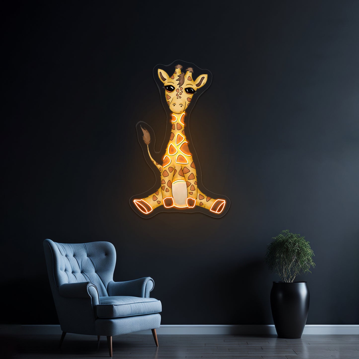 Baby Giraffe Neon Signs For Animal Neon Signs