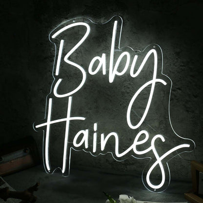 Baby Haines White Neon Sign | Shineneon