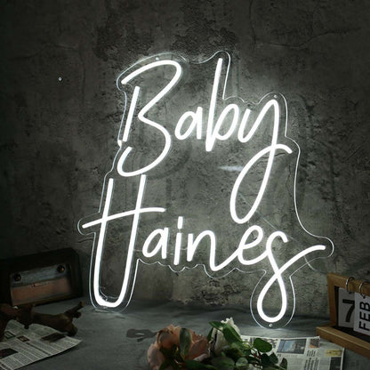 Baby Haines White Neon Sign | Shineneon