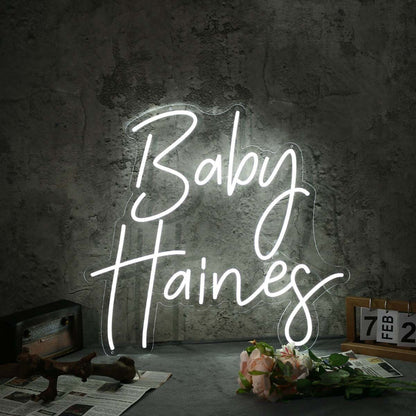 Baby Haines White Neon Sign | Shineneon