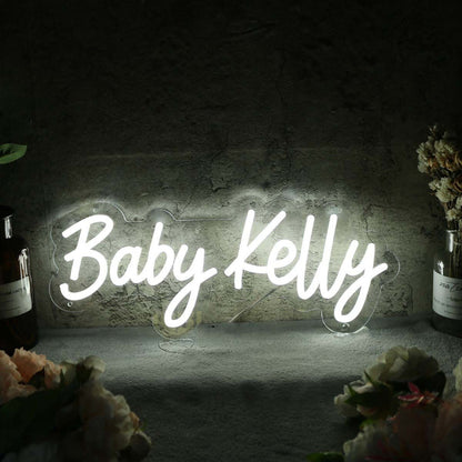 Baby Kelly White Neon Sign | Shineneon