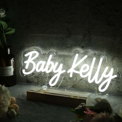 Baby Kelly White Neon Sign | Shineneon
