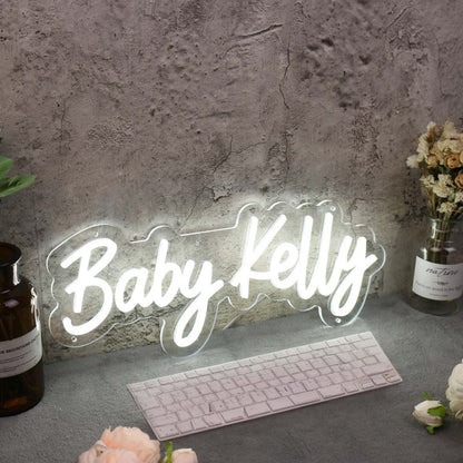 Baby Kelly White Neon Sign | Shineneon