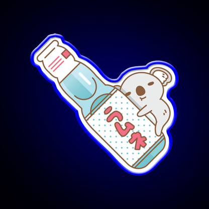 Baby Koala With Ramune Japanese Soda Snack Food Led Neon Sign Rgb Color - Shineneon
