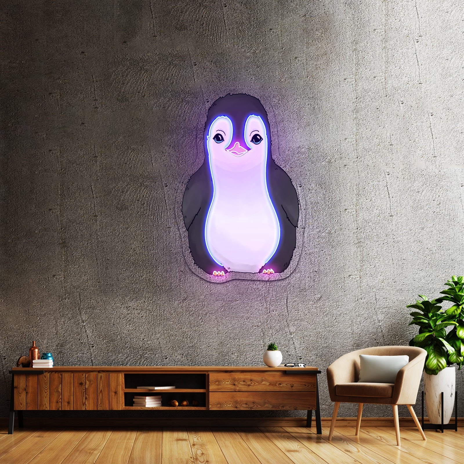 Baby Penguin Neon Signs Neon Signs For Kidsroom - Shineneon