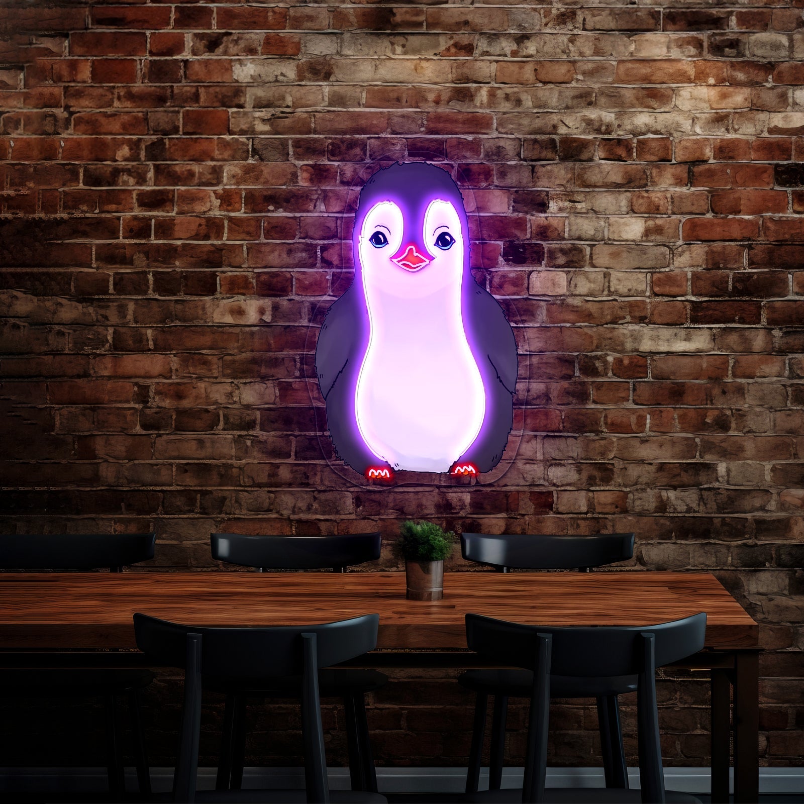 Baby Penguin Neon Signs Neon Signs For Kidsroom - Shineneon