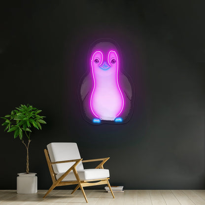 Baby Penguin Neon Signs Neon Signs For Kidsroom - Shineneon
