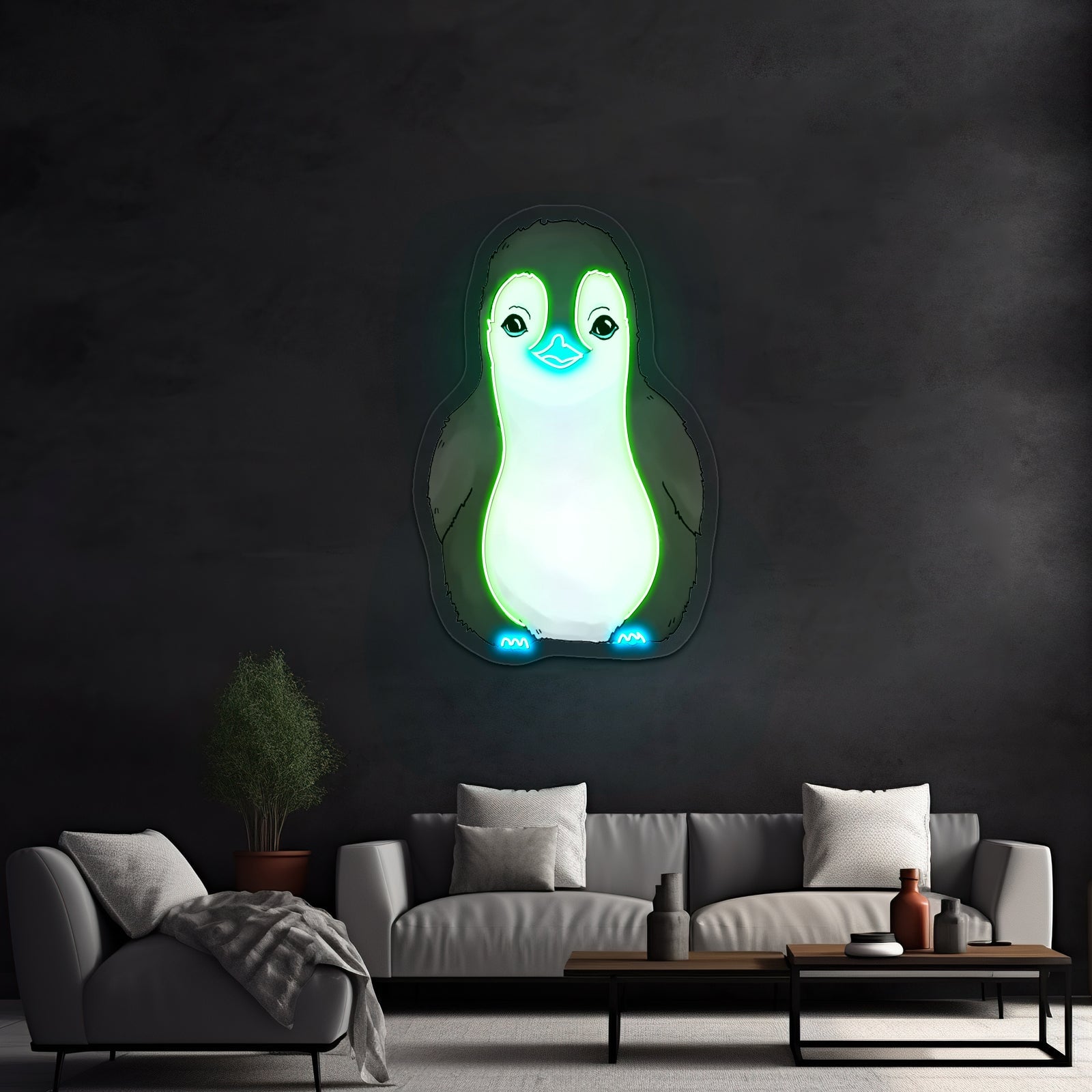 Baby Penguin Neon Signs Neon Signs For Kidsroom - Shineneon