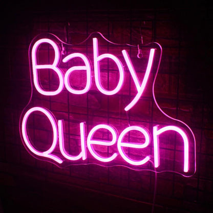 Baby Queen Led Neon Sign Vibrant Pink Room Decor For Girls Bedroom Parties | Shineneon