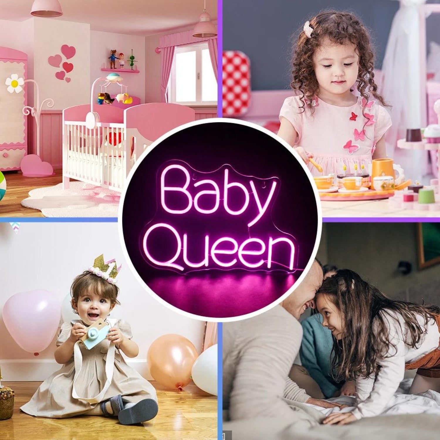 Baby Queen Led Neon Sign Vibrant Pink Room Decor For Girls Bedroom Parties | Shineneon