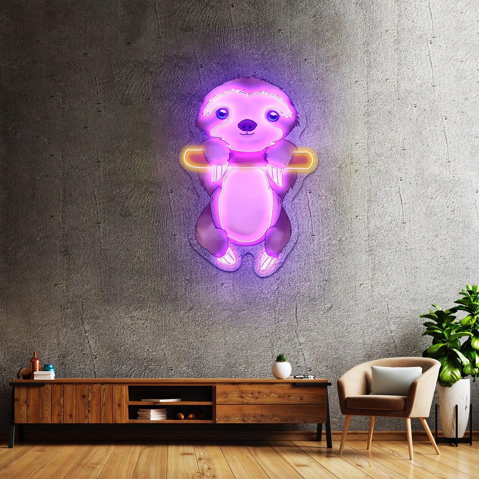 Baby Sloth Neon Signs For Bedroom Decor