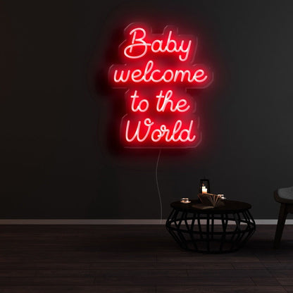 Baby Welcome To The World Led Neon Sign - Shineneon
