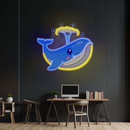 Baby Whale Spout Led Neon Sign Light Custom Led Signs