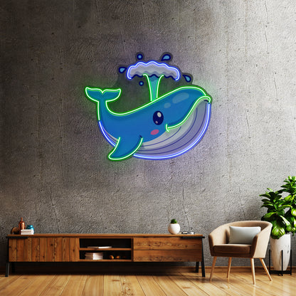 Baby Whale Spout Led Neon Sign Light Custom Led Signs